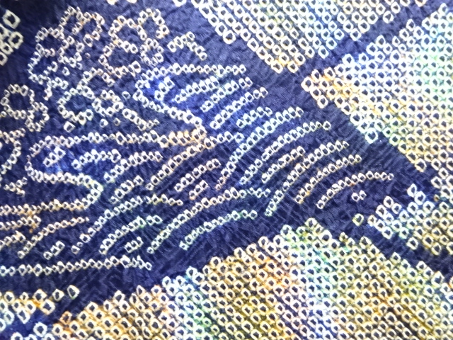  未使用品　本総絞り　松皮菱模様絵羽織